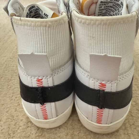 Nike White and Black High-Top Sneakers - Picture 3 of 8